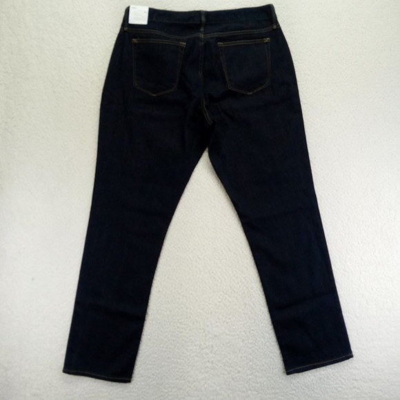 Gap 1969 Real Straight Rinse Dark Wash Denim Jeans Womens 33R - Picture 9 of 11